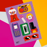 Back to 90s 🖼️ Reusable Fabric Decal