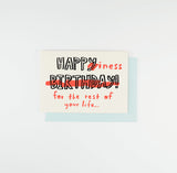 Happiness 😎 Hand Letter-pressed Card