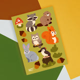 Forest Animals 🖼️ Reusable Fabric Decal