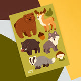 Forest Animals 🖼️ Reusable Fabric Decal