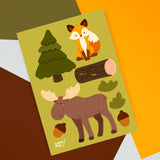 Forest Animals 🖼️ Reusable Fabric Decal