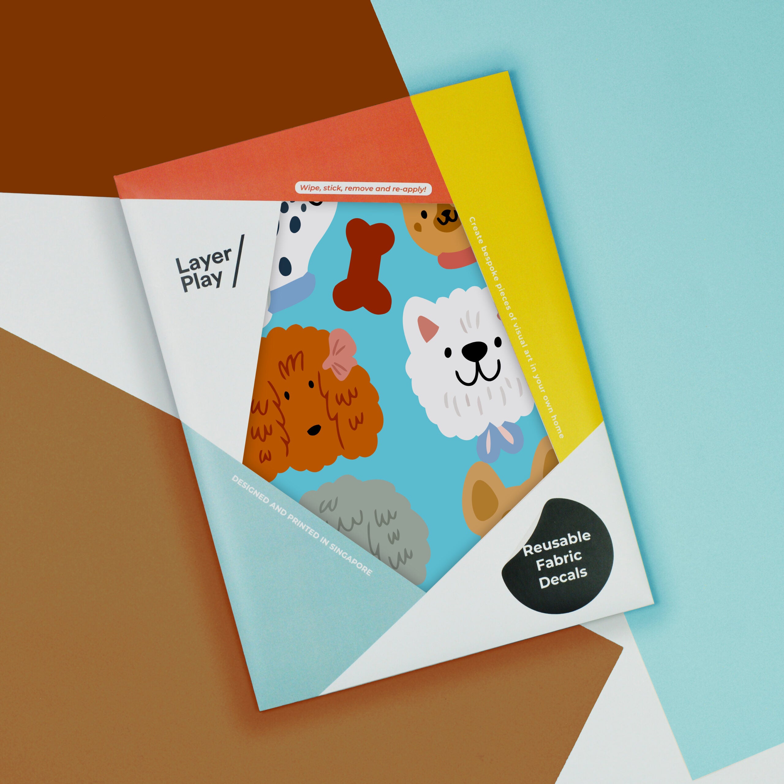 Furry Friends 🖼️ Reusable Fabric Decal
