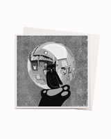 Paw with Reflecting Sphere ✍︎ Art Pun Greeting Card