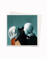 Lovers By Mogritte ✍︎ Art Pun Greeting Card