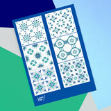 Peranakan Porcelain Tiles 🖼️ Reusable Fabric Decal