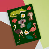 Safari Animals 🖼️ Reusable Fabric Decal