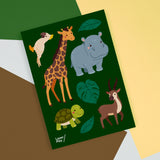 Safari Animals 🖼️ Reusable Fabric Decal
