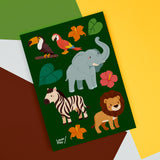 Safari Animals 🖼️ Reusable Fabric Decal