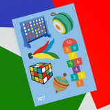 Singaporean Old School Games 🖼️ Reusable Fabric Decal