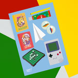 Singaporean Old School Games 🖼️ Reusable Fabric Decal
