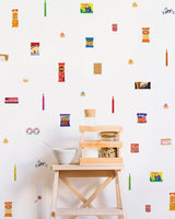 Singaporean Old School Snacks 🖼️ Reusable Fabric Decal