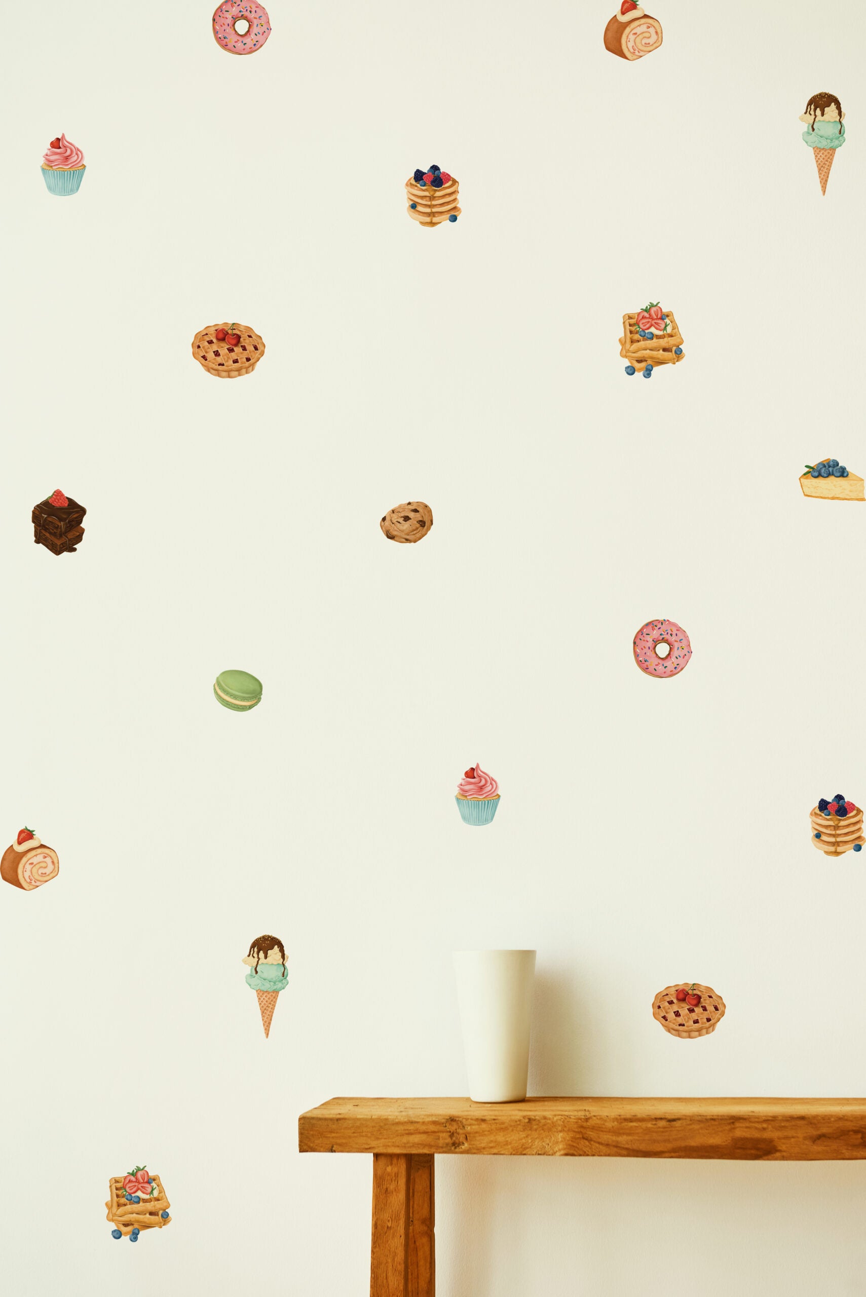 Sweet Desserts 🖼️ Reusable Fabric Decal