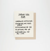 Thank You Checklist 😎 Hand Letter-pressed Card