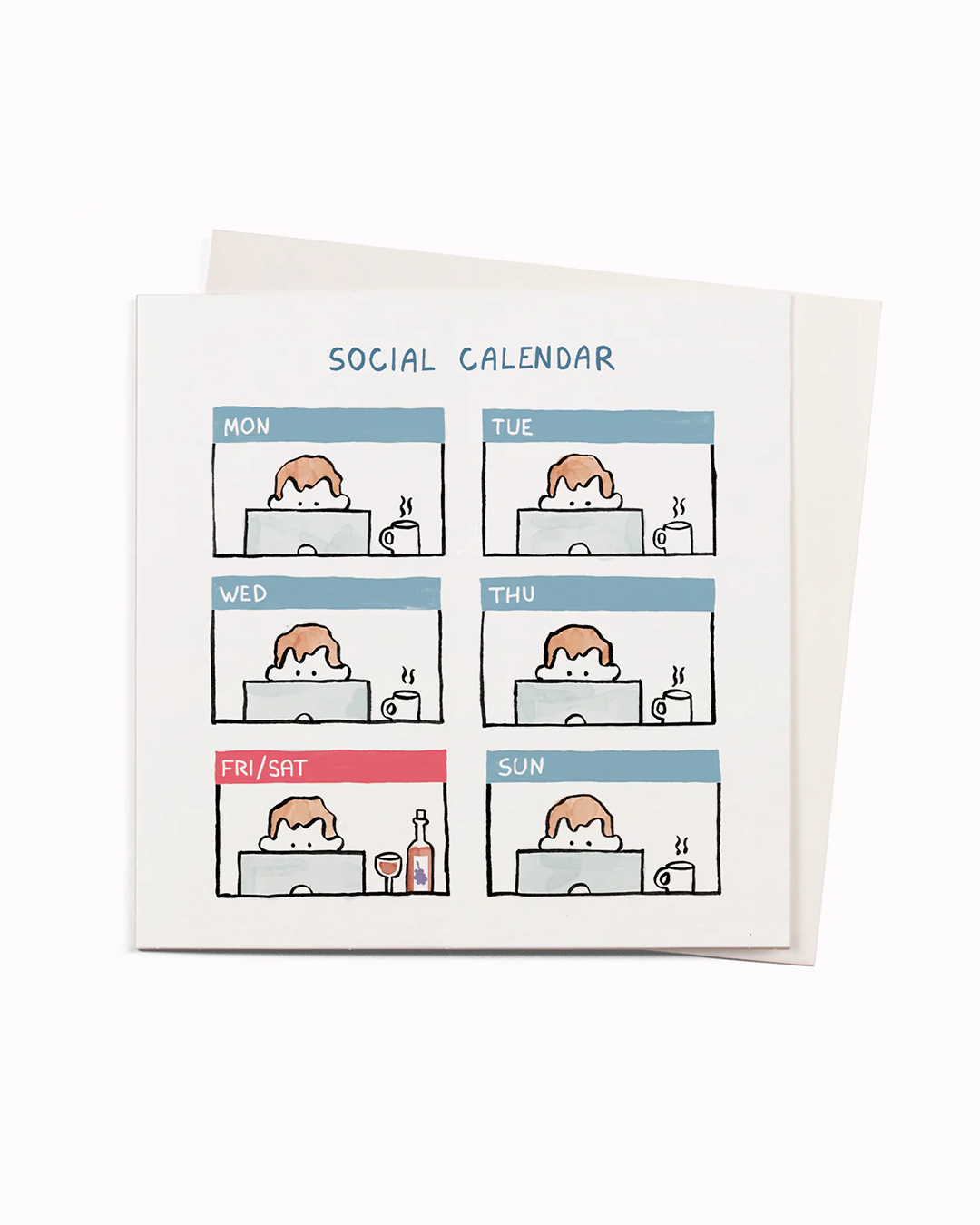 Social Calendar ✍︎ Humour Greeting Card