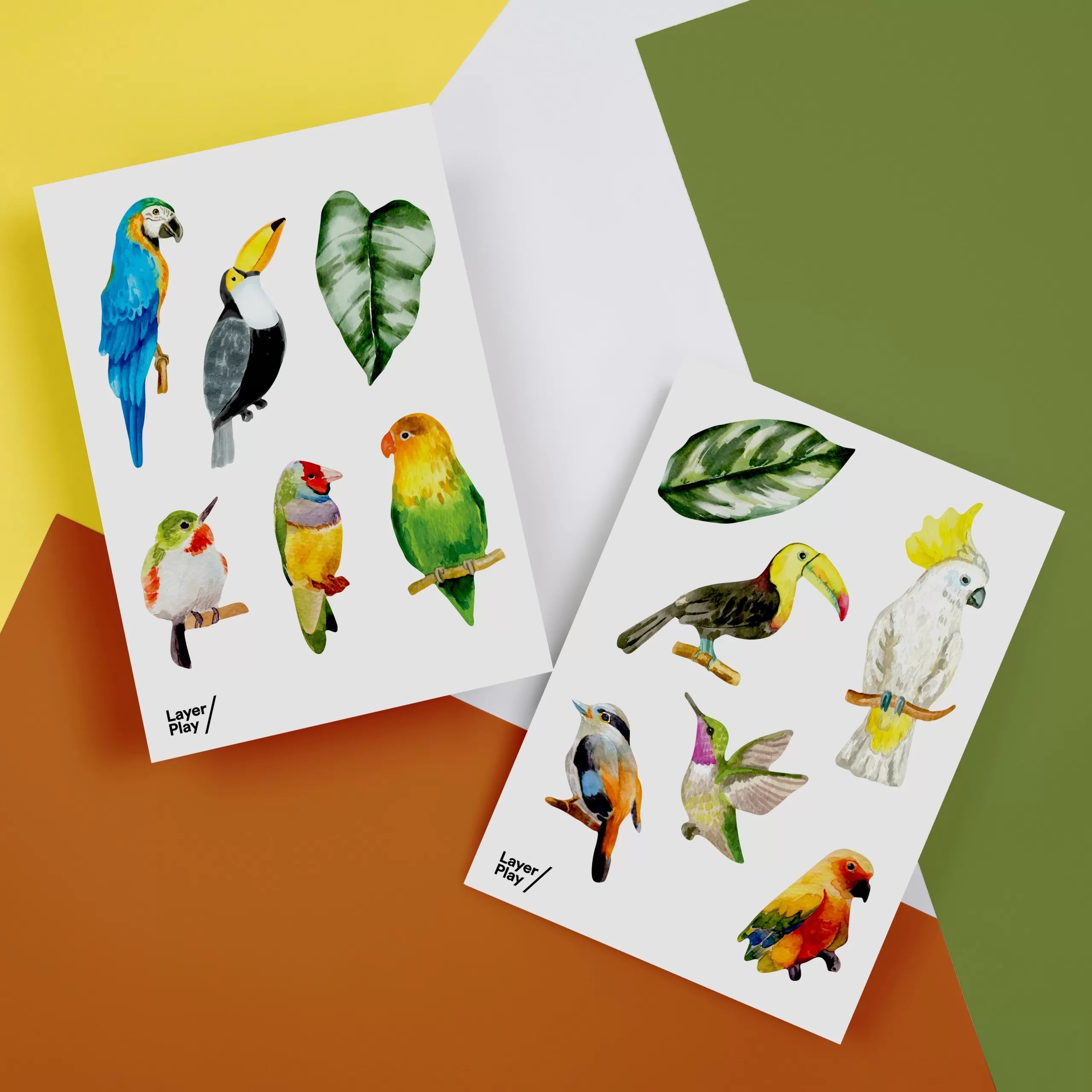 Birds In Paradise II 🖼️ Reusable Fabric Decal