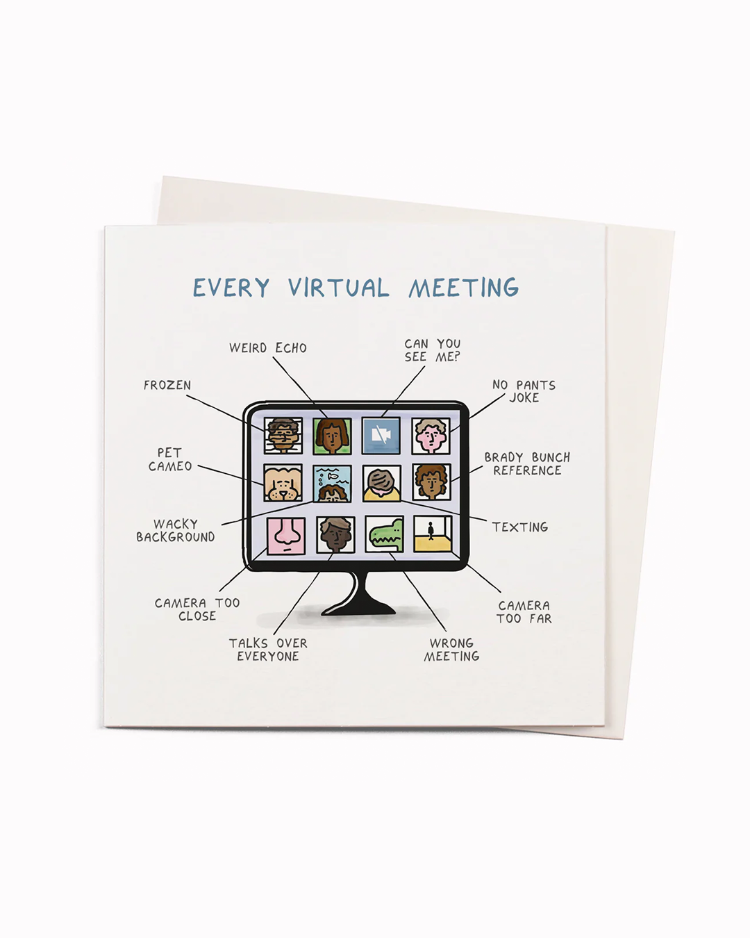 Virtual Meeting ✍︎ Humour Greeting Card